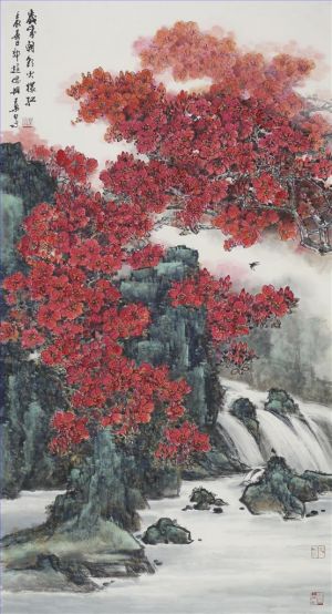 zeitgenössische kunst von Ye Quan - So rot wie Feuer