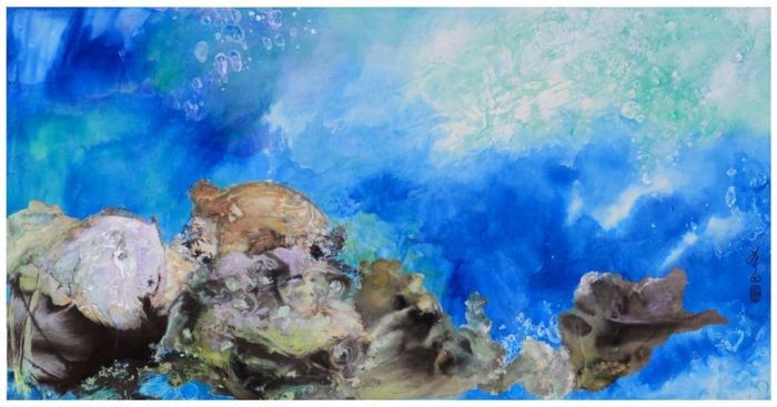 Yu Lanying Chinesische Kunst - Bunter Meeresboden