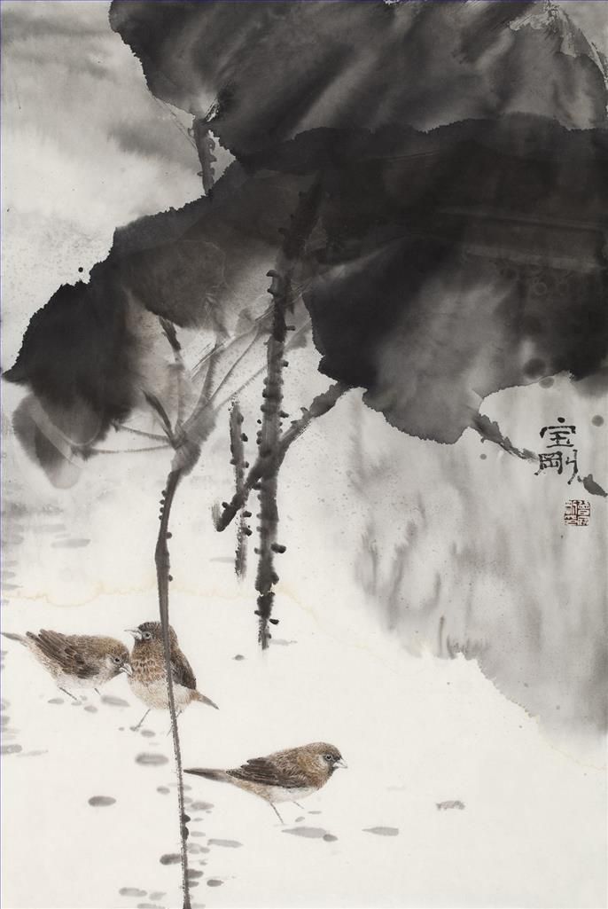 Zeng Baogang Chinesische Kunst - Viel Spaß, Vogel 2