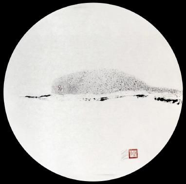 Zhang Meng Chinesische Kunst - Verstecke dich hinter einem Baum