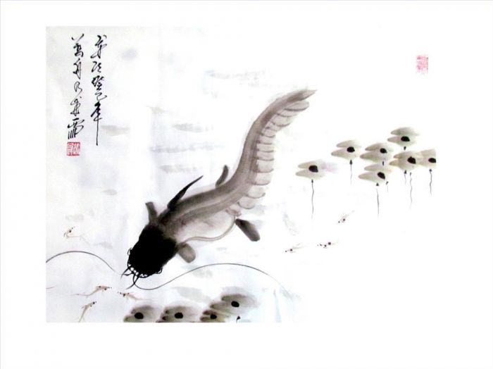 Zhang Naicheng Chinesische Kunst - Fisch