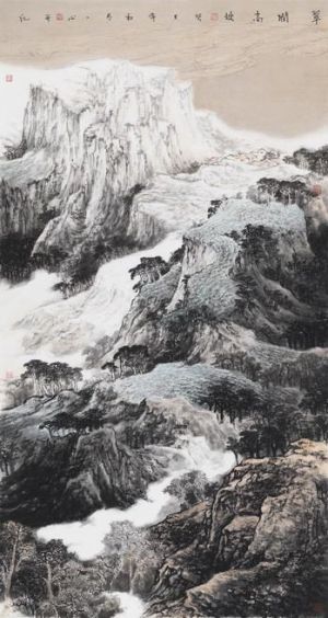zeitgenössische kunst von Zhang Yixin - Grün auf dem Berggipfel