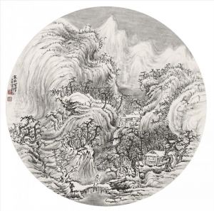 Zeitgenössische chinesische Kunst - Starker Schneefall im Winterwald