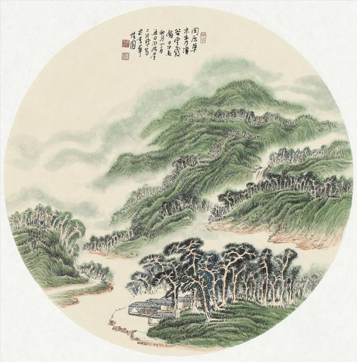 Zhang Zhengui Chinesische Kunst - Landschaft in Gangyuan