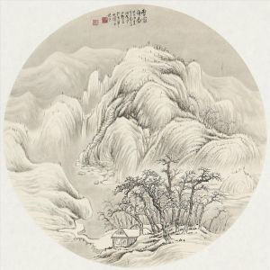 zeitgenössische kunst von Zhang Zhengui - Lesung in einer verschneiten Nacht