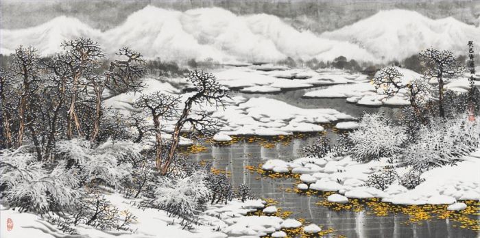 Zhao Chunqiu Andere Malerei - Erster Schnee im Spätherbst
