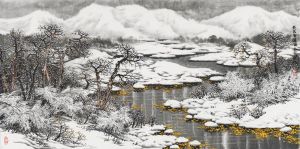 zeitgenössische kunst von Zhao Chunqiu - Erster Schnee im Spätherbst
