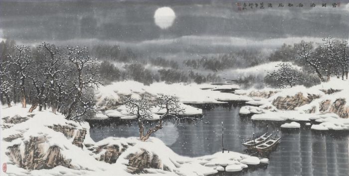 Zhao Chunqiu Andere Malerei - Ruhen Sie sich in einer mondhellen Nacht nach dem Schnee aus