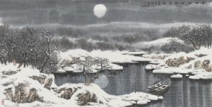 zeitgenössische kunst von Zhao Chunqiu - Ruhen Sie sich in einer mondhellen Nacht nach dem Schnee aus
