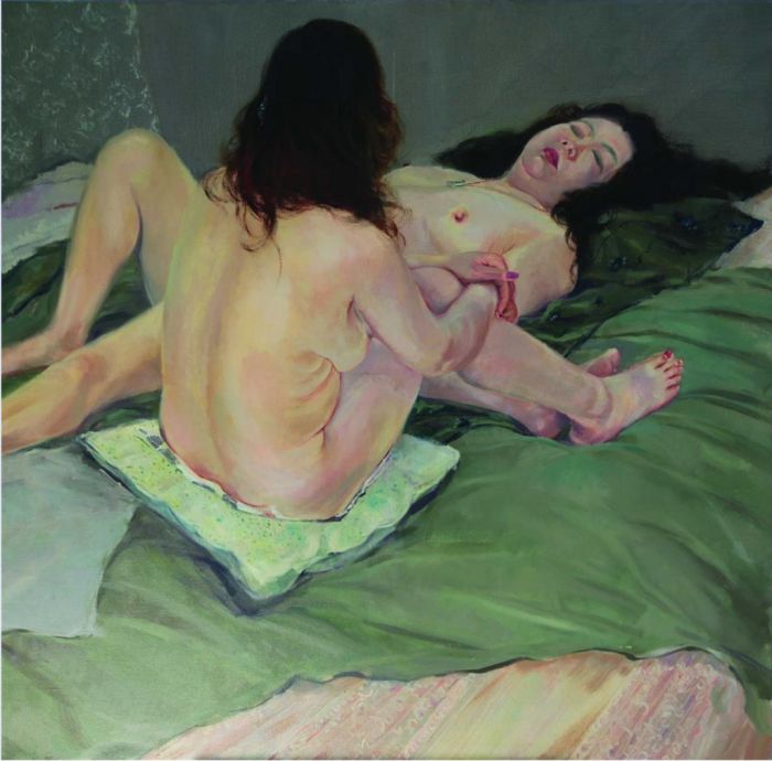 Zhao Heng Ölgemälde - Zwei nackte Frauen 2