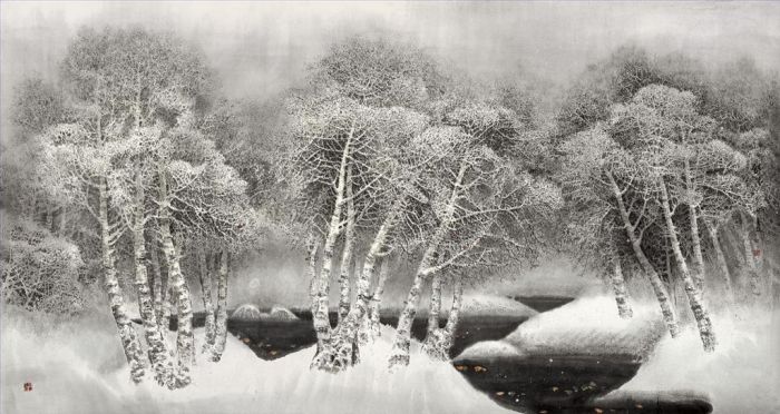 Zhao Jinhe Andere Malerei - Schneefeld