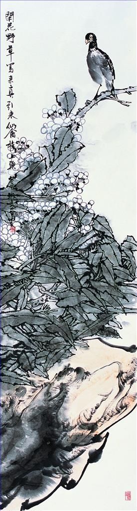 zeitgenössische kunst von Zheng Guixi - Tuschemalerei Nebelregen