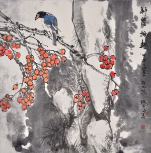 Zeitgenössische chinesische Kunst - Gemälde von Blumen und Vögeln im traditionellen chinesischen Stil 10