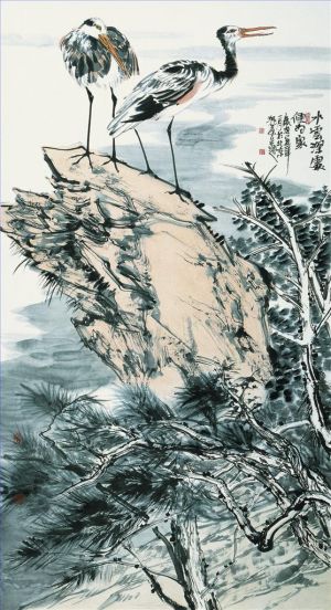 Zeitgenössische chinesische Kunst - Gemälde von Blumen und Vögeln im traditionellen chinesischen Stil 12