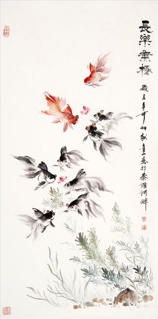 Zhou Jinshan Chinesische Kunst - Glück für immer