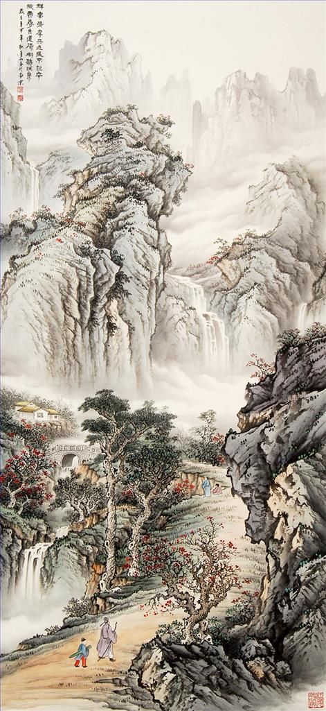 Zhou Jinshan Chinesische Kunst - Landschaft