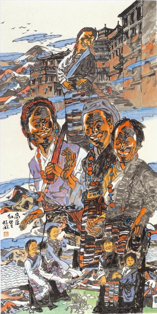 Zhou Jumin Chinesische Kunst - Hochlandrot