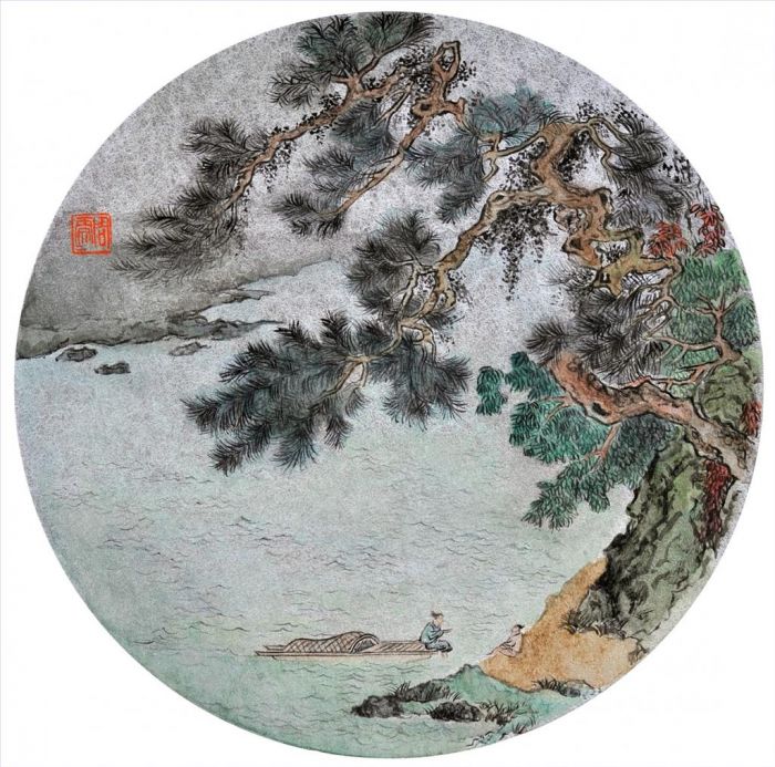 Zhou Wenwen Chinesische Kunst - Nachahmung der Song-Dynastie auf The Pine Stream