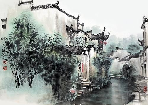 Zhou Yandi Chinesische Kunst - Haushalte in Pingshan