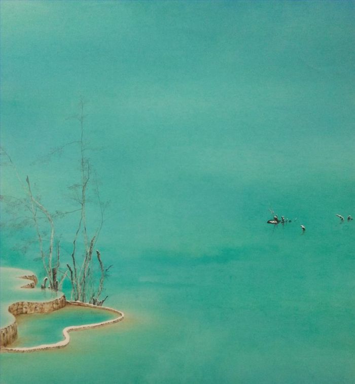 Zhu Jian Chinesische Kunst - Schneebedeckte Landschaft 2