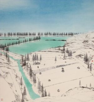 Zeitgenössische chinesische Kunst - Schnee auf dem Flussband in diesem Jahr