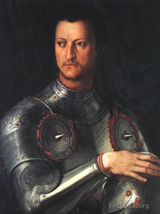 Agnolo di Cosimo Ölgemälde - Cosimo de Medici in Rüstung