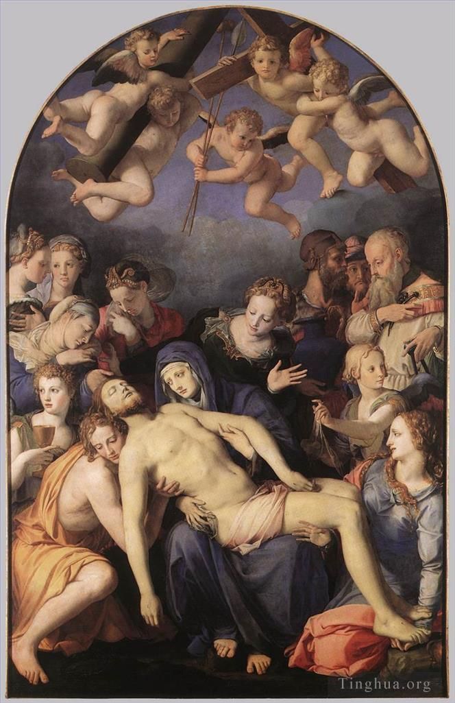 Agnolo di Cosimo Ölgemälde - Absetzung Christi