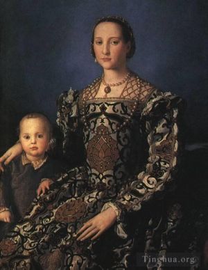 Agnolo di Cosimo Werk - Eleonora von Toledo und Sohn