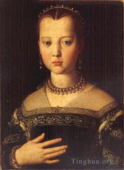 Agnolo di Cosimo Ölgemälde - Maria von Medici