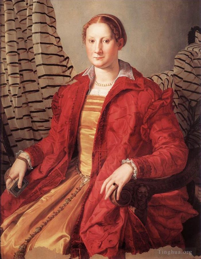 Agnolo di Cosimo Ölgemälde - Porträt einer Dame