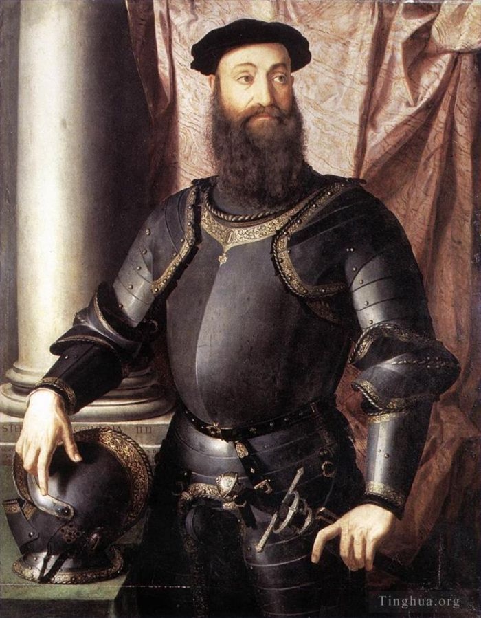 Agnolo di Cosimo Ölgemälde - Porträt von Stefano IV. Colonna