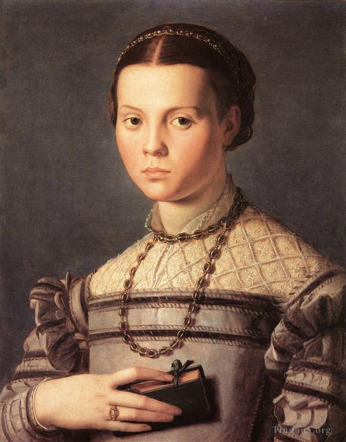 Agnolo di Cosimo Ölgemälde - Porträt eines jungen Mädchens