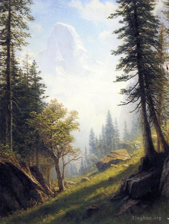 Albert Bierstadt Ölgemälde - Inmitten der Berner Alpen