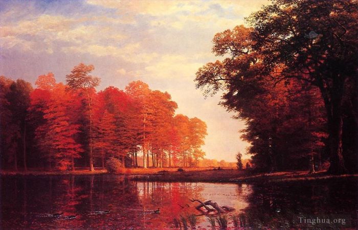 Albert Bierstadt Ölgemälde - Herbstwälder