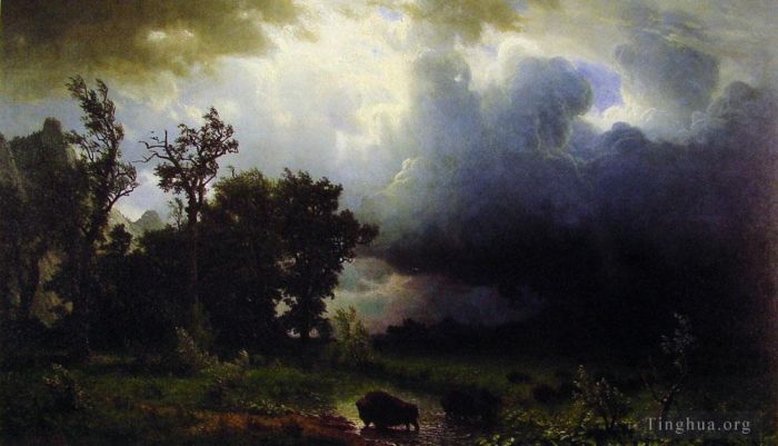 Albert Bierstadt Ölgemälde - Buffalo Trail