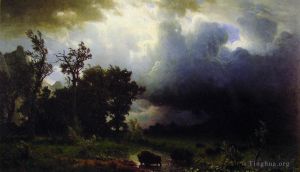 Albert Bierstadt Werk - Buffalo Trail