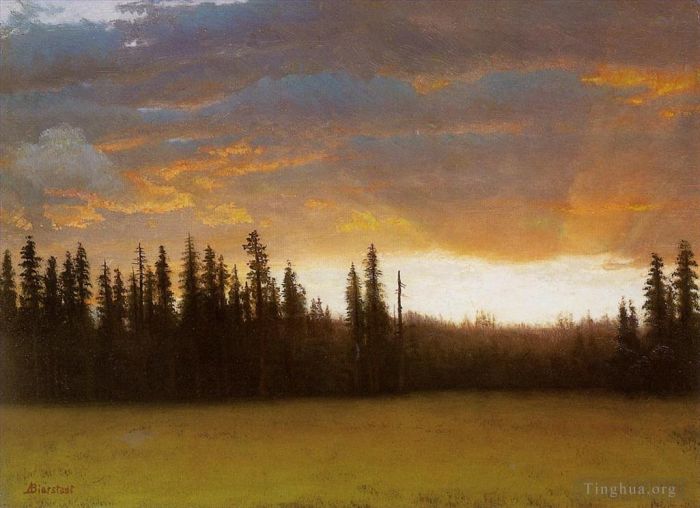 Albert Bierstadt Ölgemälde - Kalifornien-Sonnenuntergang