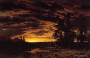 Albert Bierstadt Werk - Abend in der Prärie