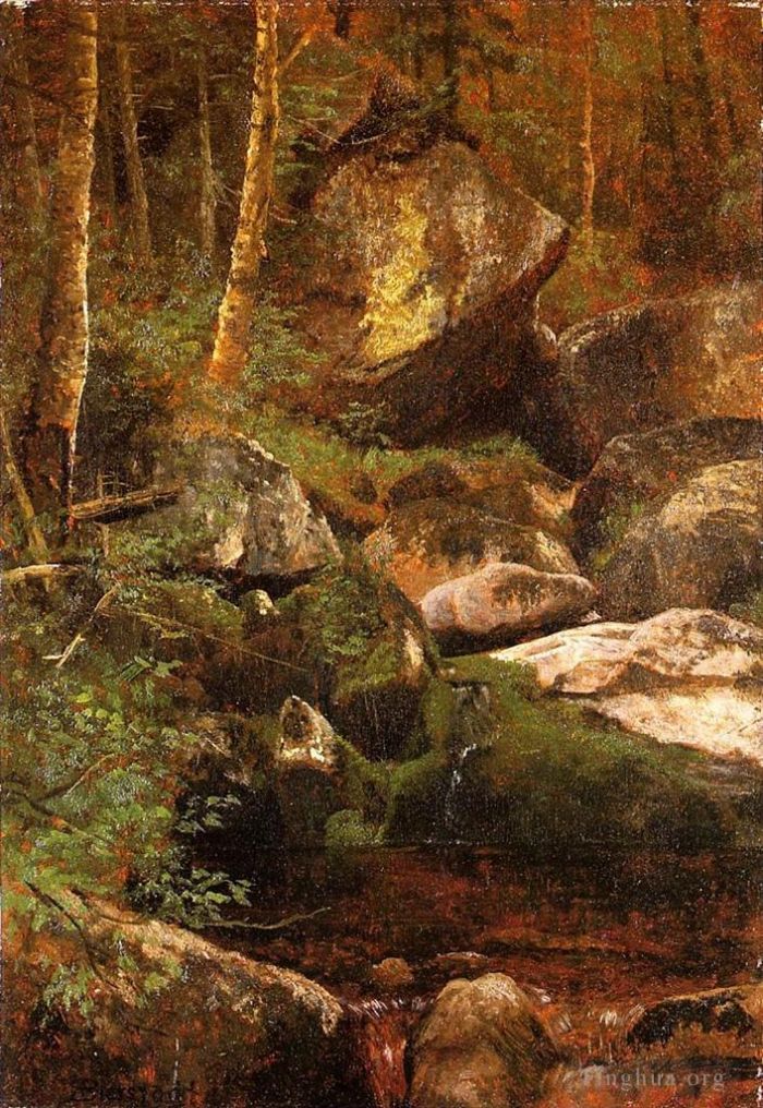 Albert Bierstadt Ölgemälde - Waldbach