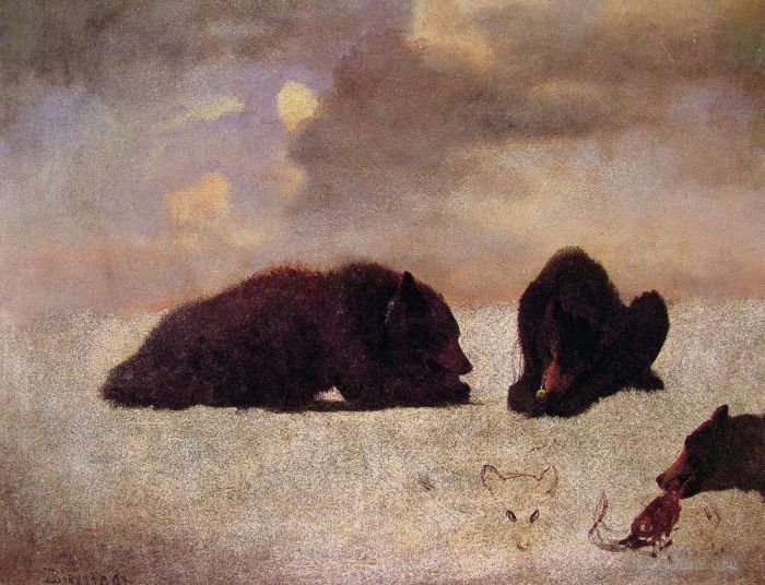 Albert Bierstadt Ölgemälde - Grizzlybären