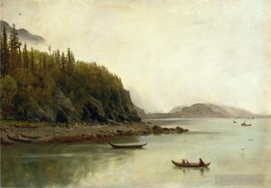 Albert Bierstadt Werk - Indianer beim Angeln