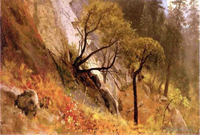 Albert Bierstadt Ölgemälde - Landschaftsstudie Yosemite, Kalifornien