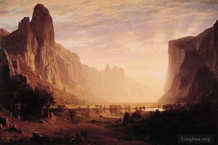 Albert Bierstadt Ölgemälde - Blick auf das Yosemite Valley