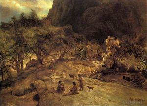 Albert Bierstadt Werk - Mariposa Indianerlager Yosemite Valley, Kalifornien