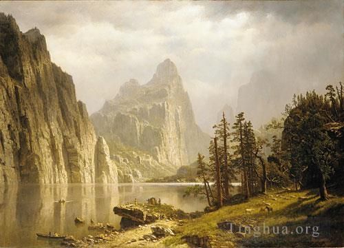 Albert Bierstadt Ölgemälde - Merced River Yosemite-Tal