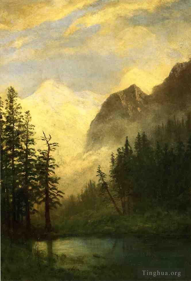 Albert Bierstadt Ölgemälde - Berglandschaft