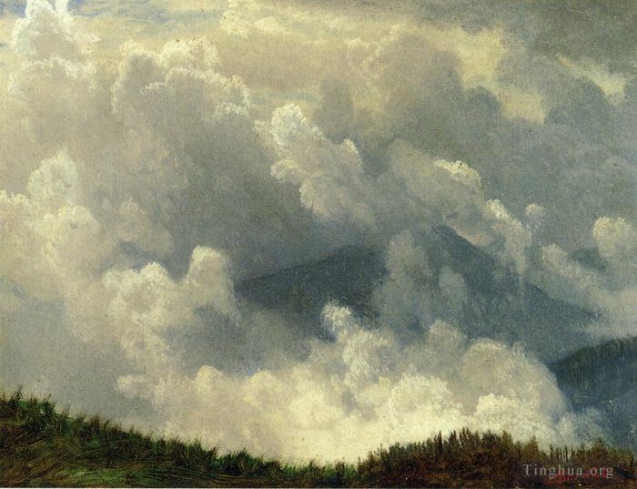 Albert Bierstadt Ölgemälde - Bergnebel