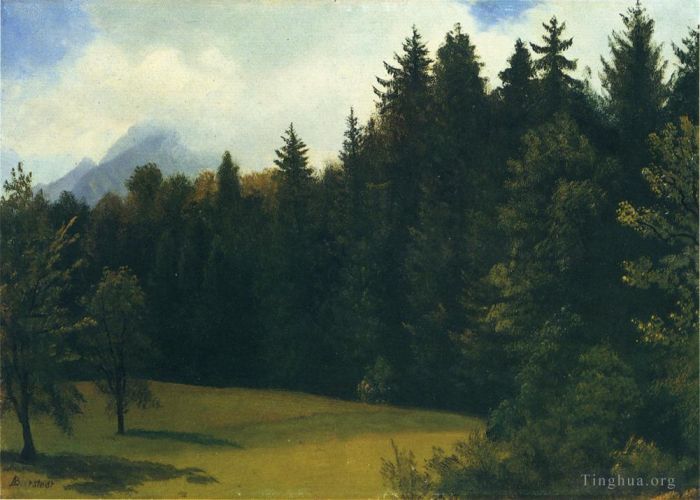 Albert Bierstadt Ölgemälde - Bergresort