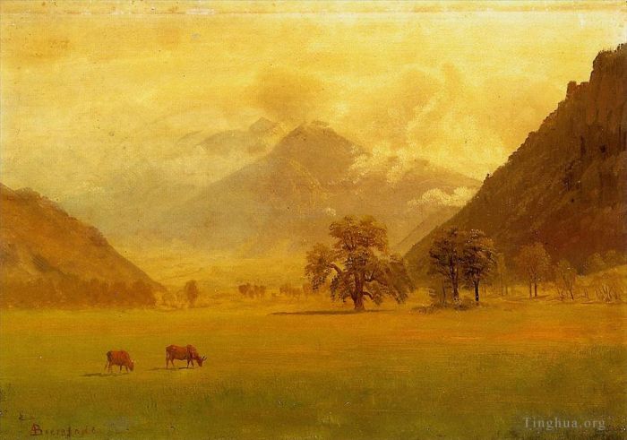 Albert Bierstadt Ölgemälde - Rhonetal
