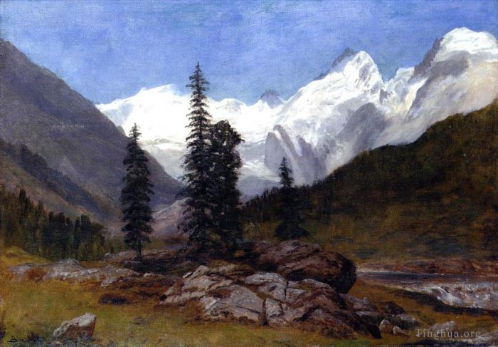 Albert Bierstadt Ölgemälde - Rocky Mountain